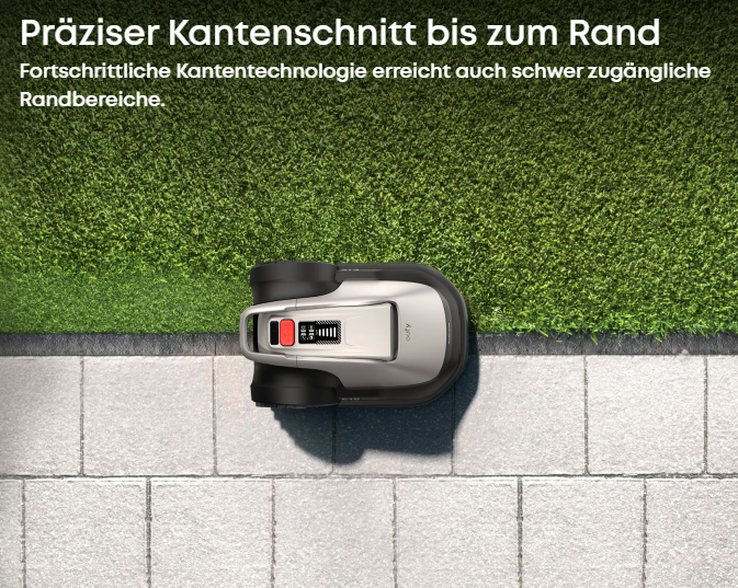 eufy Mähroboter E15 beim Mähen