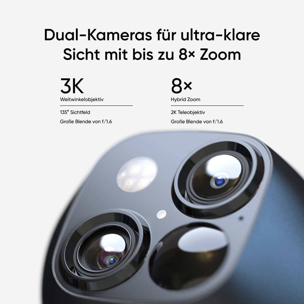 eufyCam Solo S340 – Dual‑Kamera und 3K und 360°