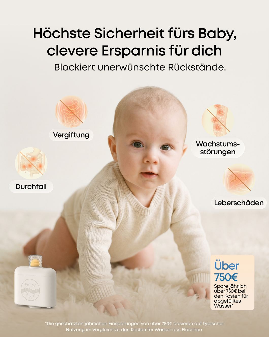 eufy Original Ersatzfilter für integrierten Wasserenthärter der Babyflaschen-Spülmaschine