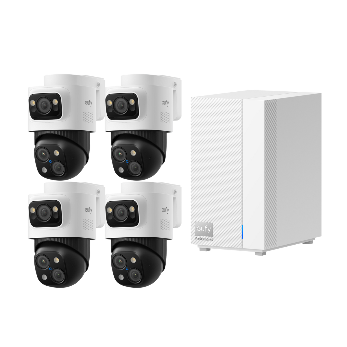 eufy HomeBase™ Professional S1 und PoE Bullet-PTZ-Kamera S4 4er-Pack