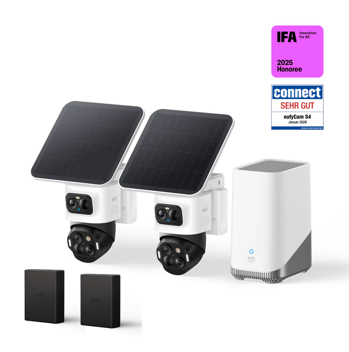 eufyCam S4 - 2 Kamera Set mit Ersatzakku
